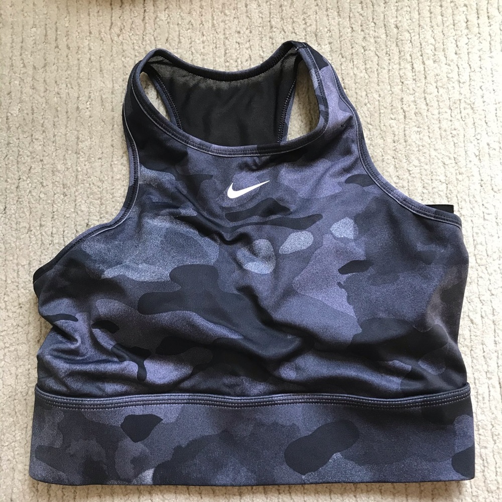 Worn once! Black and Grey army Nike Sports Bra L